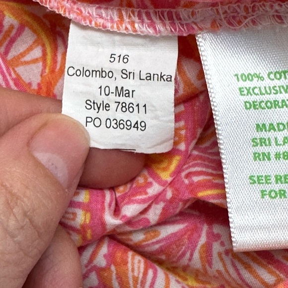 Lilly Pulitzer Pink Citrus Print Cotton Tunic Dress Size M - Picture 7 of 7